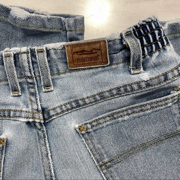 Vintage LL Bean High Waisted Jeans Sz 4P XS Light Denim Double L Comfort Waist - Picture 4 of 13